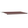 vidaXL Toldo retr&aacute;til autom&aacute;tico com luz LED 600x300 cm castanho