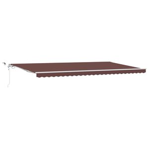 vidaXL Toldo retr&aacute;til autom&aacute;tico com luz LED 600x300 cm castanho