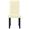 vidaXL Cadeiras de jantar 6 pcs couro artificial cor creme