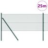 vidaXL Poste de Cerca Verde 25 x 0,4 m (malha de 12 x 12 mm) A&ccedil;o e PVC