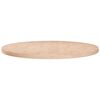 vidaXL Tampo de mesa redondo &Oslash;60x2,5 cm carvalho maci&ccedil;o n&atilde;o tratado