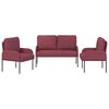 vidaXL Conjuntos de sof&aacute;s 3 pcs Vinho Vermelho 115 x 56 x 80 cm