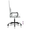 vidaXL Cadeira gaming massagens couro artificial preto e branco