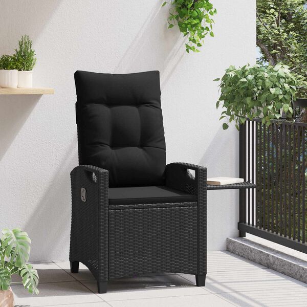 vidaXL Cadeiras de Jardim Reclin&aacute;veis Preto 56 x 60 x 112 cm