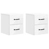 vidaXL Gabinete de Canto Montado na Parede 2 unid. Branco Brilhante