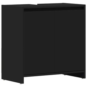 vidaXL Arm&aacute;rio casa de banho 60x33x60 cm contraplacado preto