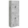 vidaXL Conjunto de Gabinete 2 unid. Cinzento Cimento