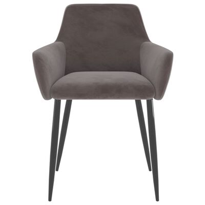 vidaXL Cadeiras de jantar 4 pcs veludo cinzento-claro