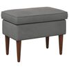 vidaXL Pufe para os P&eacute;s Cinzento-Escuro 55 x 35 x 41 cm Veludo