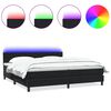 vidaXL Cama box spring c/ colch&atilde;o e LED 200x220 cm veludo preto