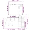 vidaXL Conjunto de brincar para exterior madeira de pinho impregnada