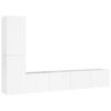 vidaXL 4 pcs conjunto m&oacute;veis de TV madeira processada branco brilhante