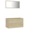 vidaXL 2 pcs conj. m&oacute;veis casa de banho contrapl. cor carvalho sonoma