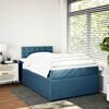 vidaXL Cama boxspring com colch&atilde;o 120x200 cm veludo azul