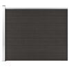 vidaXL Painel de cerca 175x146 cm WPC preto