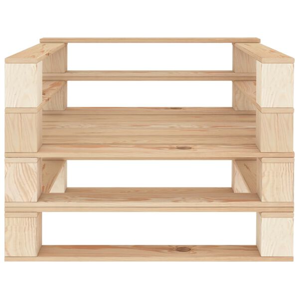 vidaXL 5 pcs conjunto lounge de jardim em paletes madeira