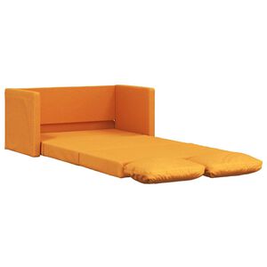 vidaXL Sof&aacute;-cama sem p&eacute;s 112x174x55 cm tecido amarelo-escuro