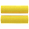 vidaXL Sof&aacute; 3 lugares + almofadas decora&ccedil;&atilde;o 180cm tecido amarelo-claro