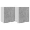 vidaXL Arm&aacute;rios parede &ldquo;Lyon&rdquo; 2pcs deriv. madeira cinza cimento