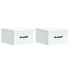vidaXL Gabinete de Canto Montado na Parede com gaveta 2 pcs Branco