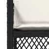 vidaXL Cadeiras de jardim com almofad&otilde;es 4 pcs vime PE preto