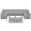 vidaXL 11 pcs conjunto lounge de jardim pinho maci&ccedil;o