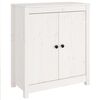 vidaXL Aparador 70x35x80 cm madeira de pinho maci&ccedil;a branco