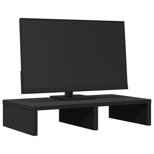 vidaXL Suporte para monitor 50x27x10 cm derivados de madeira preto