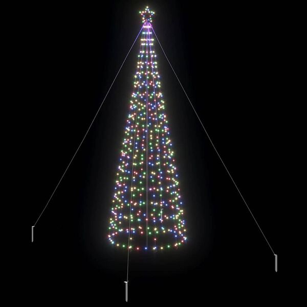 vidaXL &Aacute;rvore de Natal LED com Estacas para o Solo Multicolor 400 cm