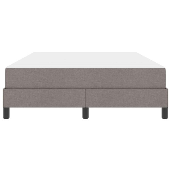 vidaXL Cama Box com colch&atilde;o Cinzento-acastanhado 160 x 200 cm tecido