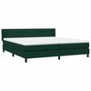 vidaXL Cama com molas/colch&atilde;o 180x220 cm veludo verde-escuro