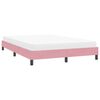 vidaXL Estrutura de cama sem colch&atilde;o 140x210 cm veludo rosa