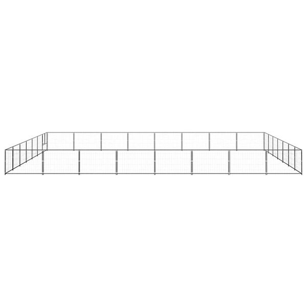 vidaXL Canil para c&atilde;es 56 m&sup2; a&ccedil;o preto