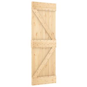 vidaXL Porta Deslizante NARVIK 70 x 210 cm (152,5 cm) Natural e Preto