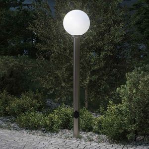 vidaXL Lumin&aacute;ria de poste com tomada, 120 cm, a&ccedil;o inoxid&aacute;vel, IP44