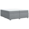 vidaXL Cama com molas/colch&atilde;o 200x200 cm tecido cinza-claro