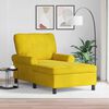 vidaXL Chaise Lounge com almofada Amarelo 91 x 157 x 91 cm Veludo