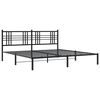 vidaXL Estrutura de cama com cabeceira 193x203 cm metal preto
