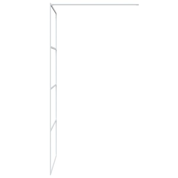 vidaXL Divis&oacute;ria de chuveiro branco 90x195 cm vidro ESG transparente