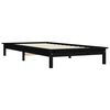 vidaXL Estrutura de cama de solteiro 90x190 cm pinho maciço preto