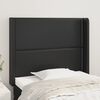 vidaXL Cabeceira de cama c/ abas couro artif. 103x16x118/128 cm preto