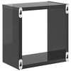 vidaXL Prateleiras parede forma de cubo 4 pcs 26x15x26 cm cinza brilh.
