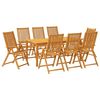 vidaXL 9 pcs conjunto de jantar para jardim 180x90x75 cm madeira de ac&aacute;cia maci&ccedil;a