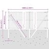 vidaXL Poste de Cerca Cinzeto 100 x 0,8 m (malha de 36 mm) A&ccedil;o e PVC
