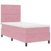 vidaXL Cama Box com colch&atilde;o com cabeceira Rosa 90 x 190 cm tecido