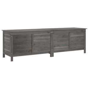 vidaXL Caixa arruma&ccedil;&atilde;o p/jardim 198,5x50x56,5cm abeto maci&ccedil;o antracite