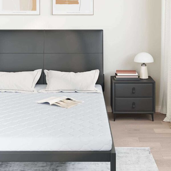 vidaXL Colch&atilde;o Branco 160 x 200 cm Tecido Jacquard