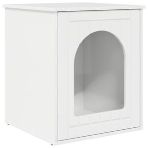 vidaXL Casa para Gatos Branco Brilhante 53 x 52 x 62 cm