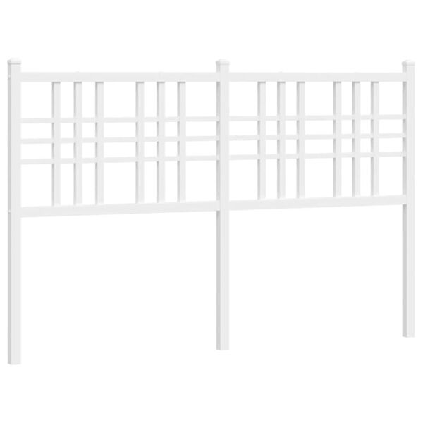 vidaXL Cabeceira de substitui&ccedil;&atilde;o 120 cm metal branco