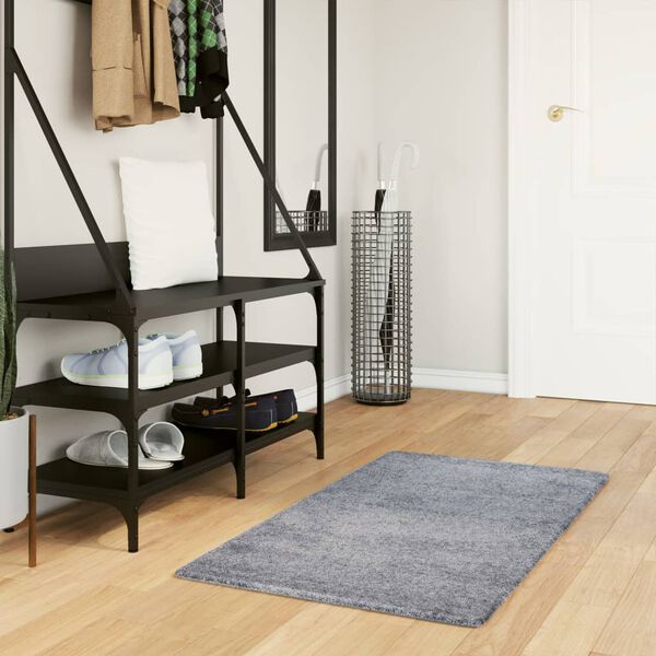 vidaXL Tapete shaggy de pelo alto PAMPLONA 60x110 cm azul